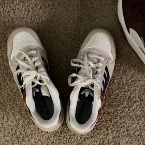 Adidas Kids White and Navy Sneakers